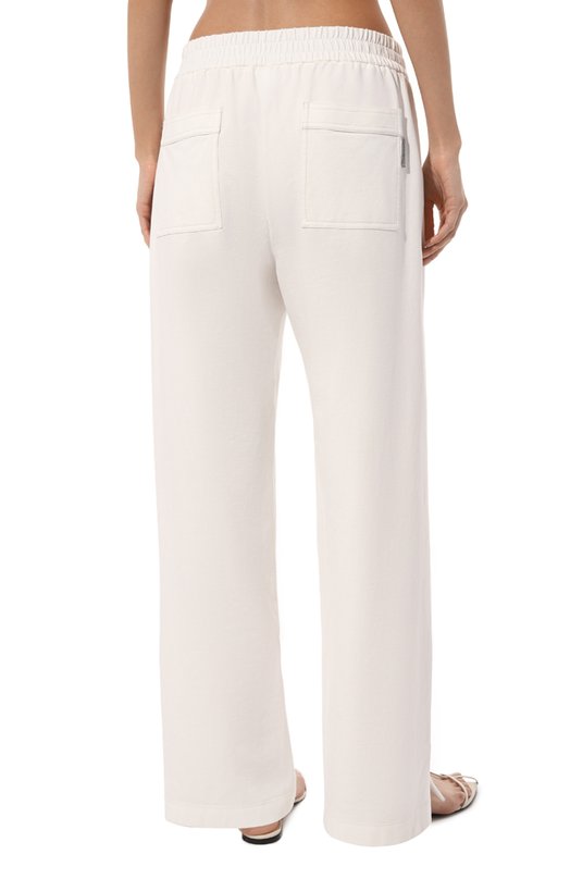 Хлопковые брюки Brunello Cucinelli MH827B1334 Кремовый  MH827B1334 Фото 4
