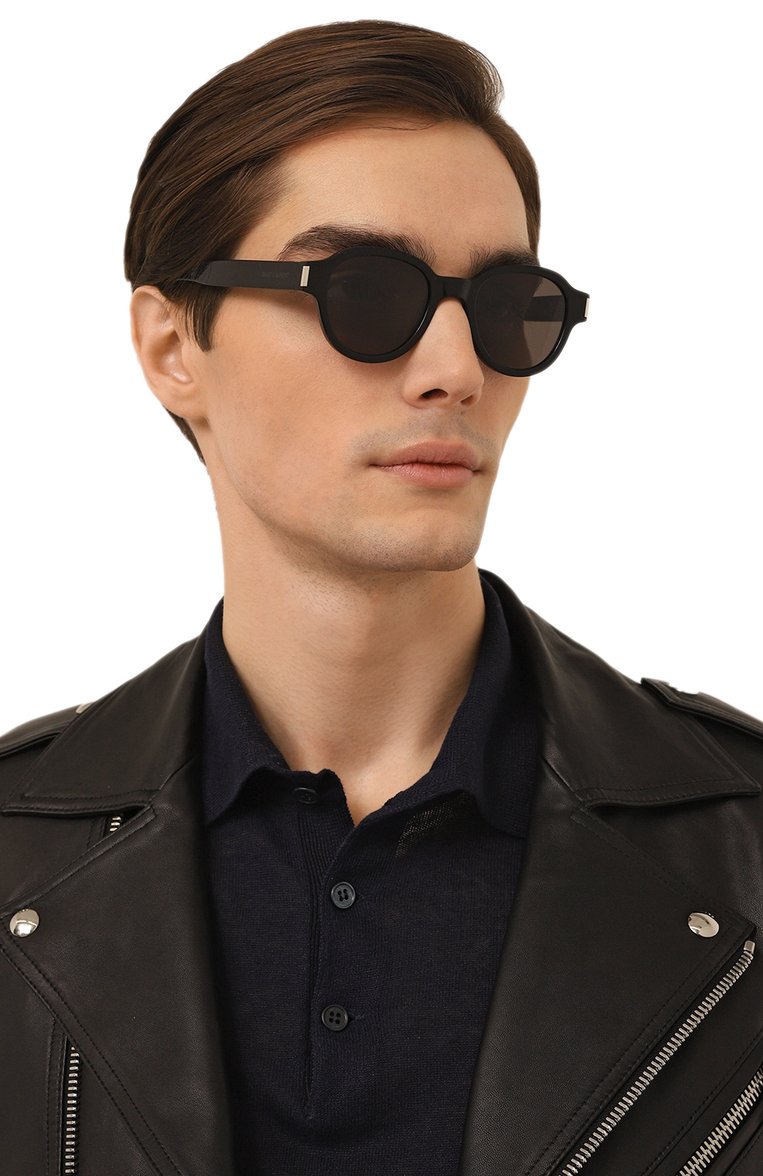 Женские солнцезащитные очки SAINT LAURENT черного цвета, арт. SL 546 001 | Фото 3 (Кросс-КТ: С/з-унисекс; Тип очков: С/з; Материал: Пластик; Региональные ограничения белый список (Axapta Mercury): Не проставлено; Нос: Не проставлено; Оптика Гендер: оптика-унисекс; Очки форма: Круглые)