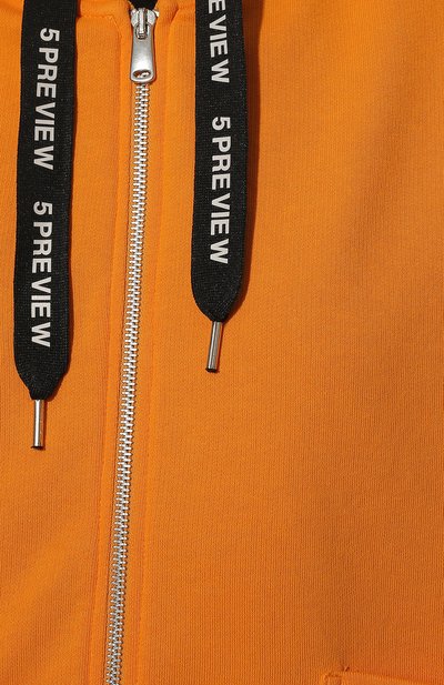 Хлопковая толстовка 5PREVIEW оранжевого цвета по цене 26250 руб., арт. 5PWAW22050B, фото 5 Хлопковая толстовка 5PREVIEW, арт. 5PWAW22050B, фото 5