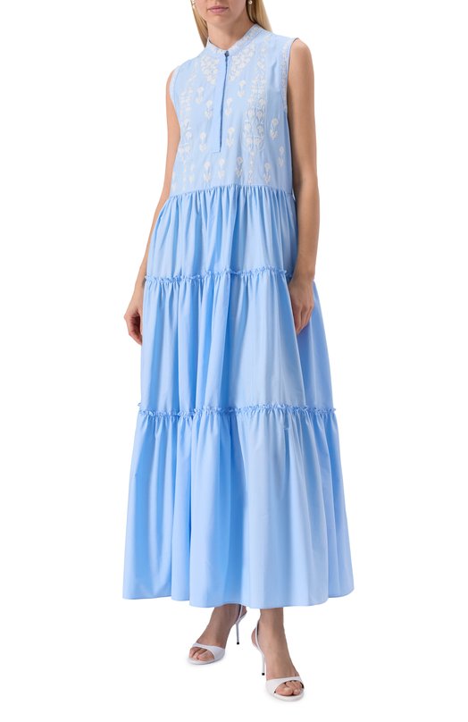 Хлопковое платье Giambattista Valli 25SSSVFP5101/40P0P Голубой  25SSSVFP5101/40P0P Фото 2
