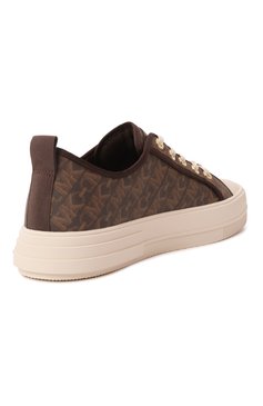 Женские кеды evy empire MICHAEL MICHAEL KORS коричневого цвета, арт. 43H3EYFS1B | Фото 5 (Драгоценные камни: Проставлено; Материал сплава: Проставлено; Материал внешний: Экокожа; Материал внутренний: Текстиль; Подошва: Платформа; Стили: Кэжуэл; Кросс-КТ: Низкие; Материал утеплителя: Без утеплителя)