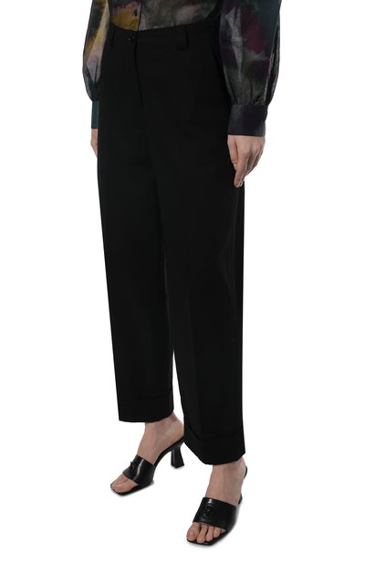 Хлопковые брюки DRIES VAN NOTEN черного цвета по цене 52900 руб., арт. 221-030906-4285, фото 3 Хлопковые брюки DRIES VAN NOTEN, арт. 221-030906-4285, фото 3
