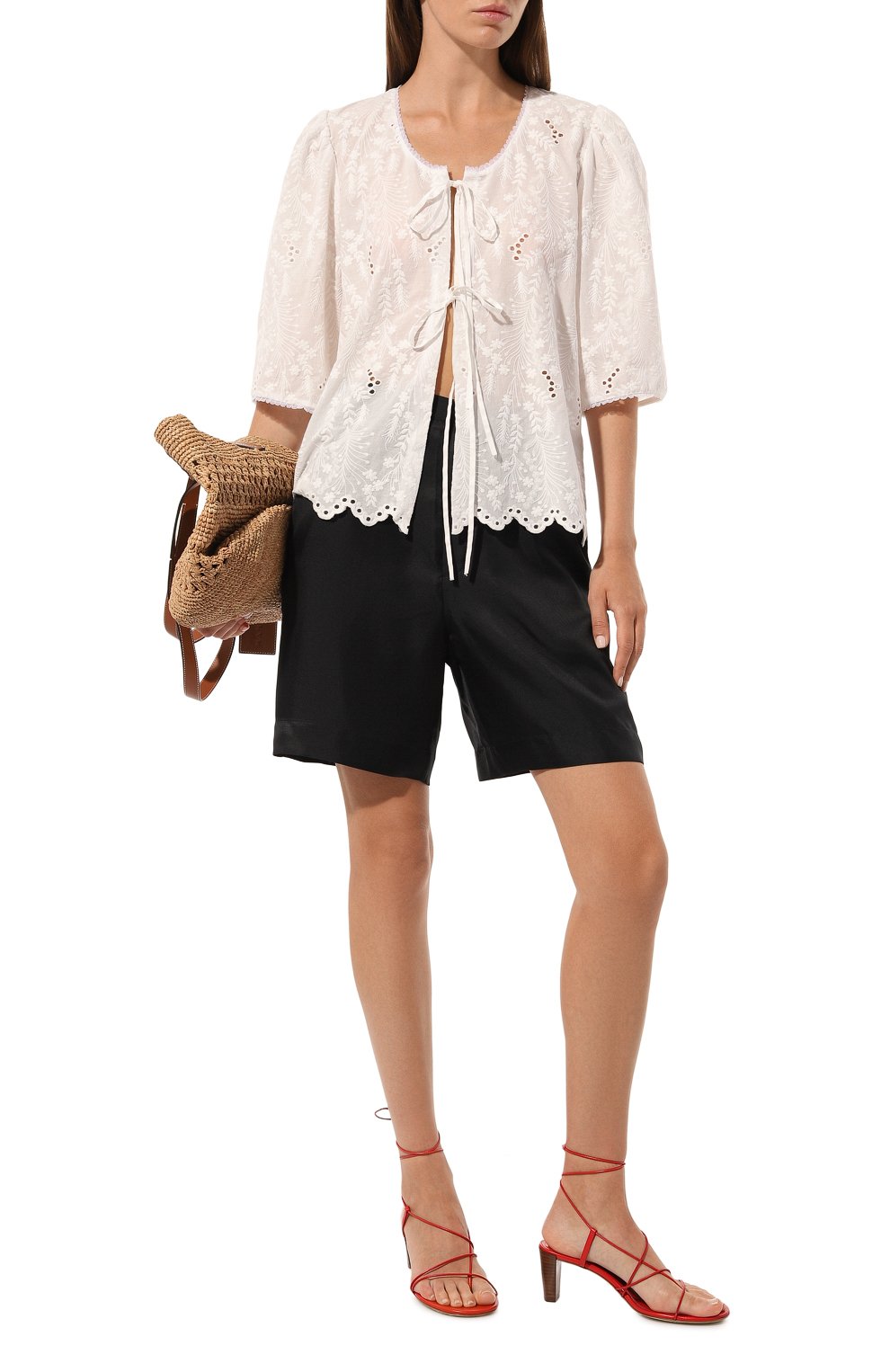 Шелковые шорты LOULOU DE SAISON, арт. P0SEID0N, фото 2