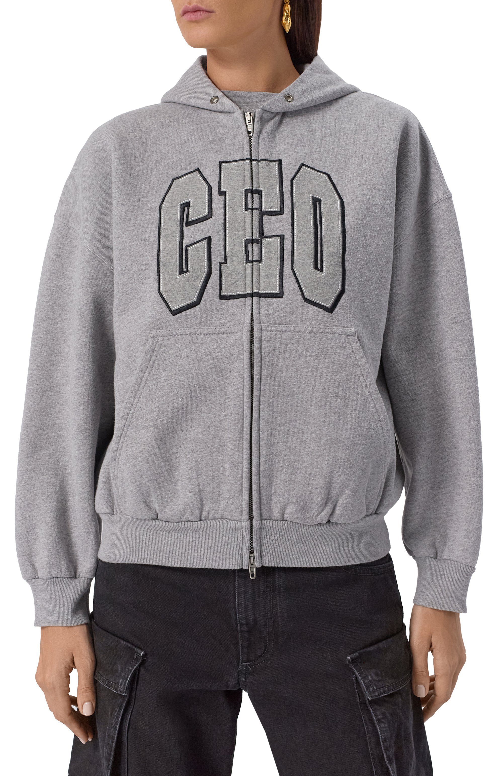 Хлопковая толстовка BALENCIAGA серого цвета по цене 185000 руб., арт. 833399/TSVP2, фото 3 Хлопковая толстовка BALENCIAGA, арт. 833399/TSVP2, фото 3