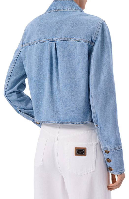 Джинсовая куртка Balmain GF1TC215/DG11 Голубой  GF1TC215/DG11 Фото 4