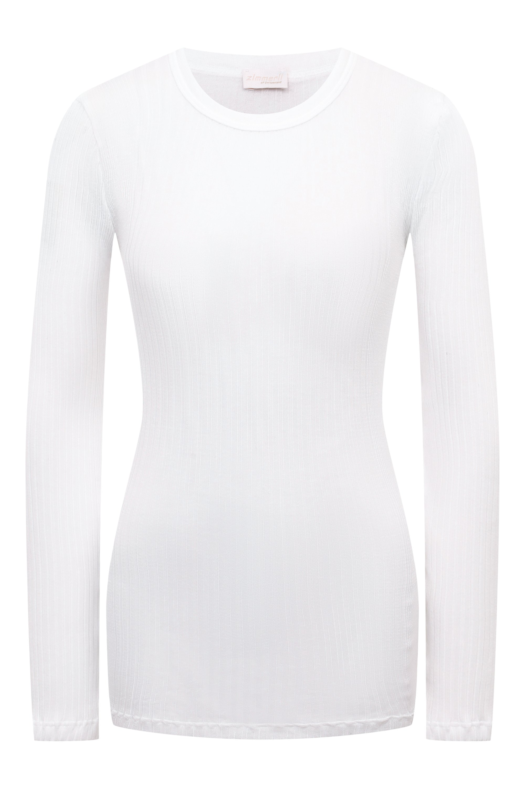 Хлопковый лонгслив ZIMMERLI белого цвета по цене 29050 руб., арт. 207-53013, фото 1 Хлопковый лонгслив ZIMMERLI, арт. 207-53013, фото 1