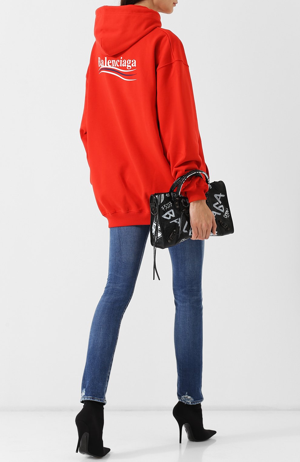 Хлопковая толстовка свободного кроя с капюшоном BALENCIAGA, арт. 528350/TBV14, фото 2