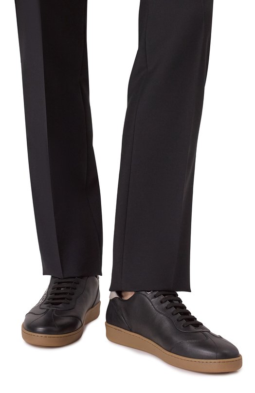 Кожаные кеды Garda Ferragamo 775064 Чёрный  775064 Фото 3