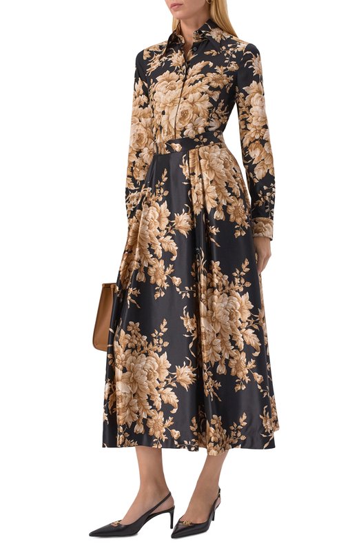 Шелковая рубашка Dolce & Gabbana F5R64T/FSA7Y Чёрный  F5R64T/FSA7Y Фото 2