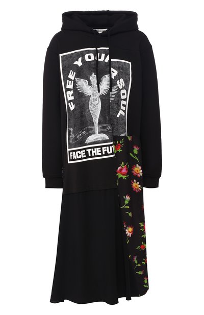 Женское платье из смеси хлопка и вискозы MCQ SWALLOW, арт. 549810/RNJ04