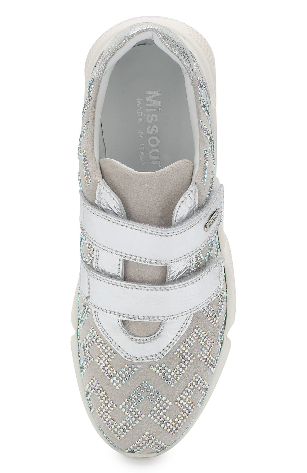 Замшевые кроссовки с застежками велькро и стразами MISSOURI, арт. 11595/31-34, фото 4