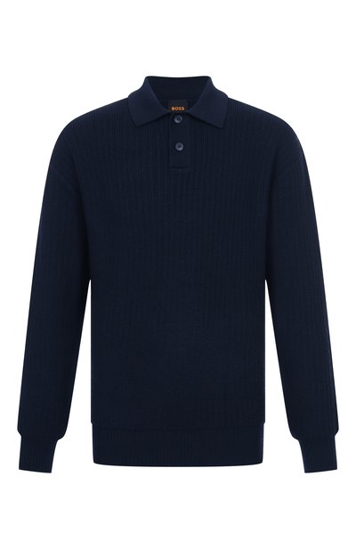 Мужское поло из шерсти и хлопка BOSS ORANGE, арт. 50550514