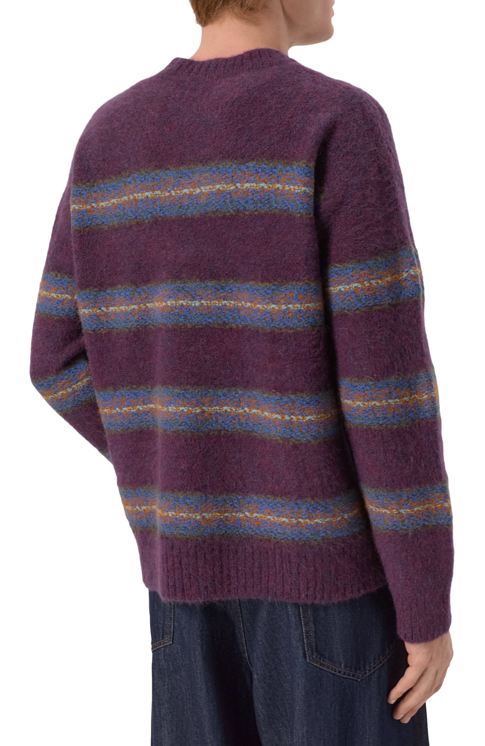 Шерстяной свитер DRIES VAN NOTEN фиолетового цвета по цене 96900 руб., арт. 021236/4755, фото 4 Шерстяной свитер DRIES VAN NOTEN, арт. 021236/4755, фото 4