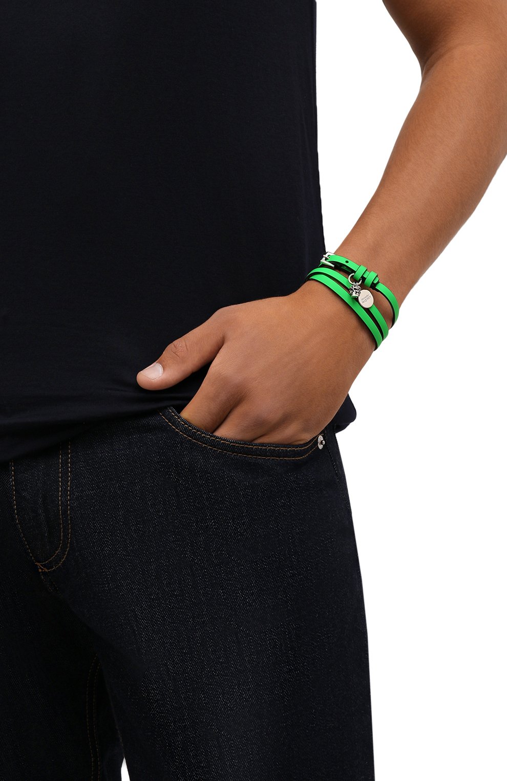 Кожаный браслет ALEXANDER MCQUEEN, арт. 626415/1AAD1, фото 2