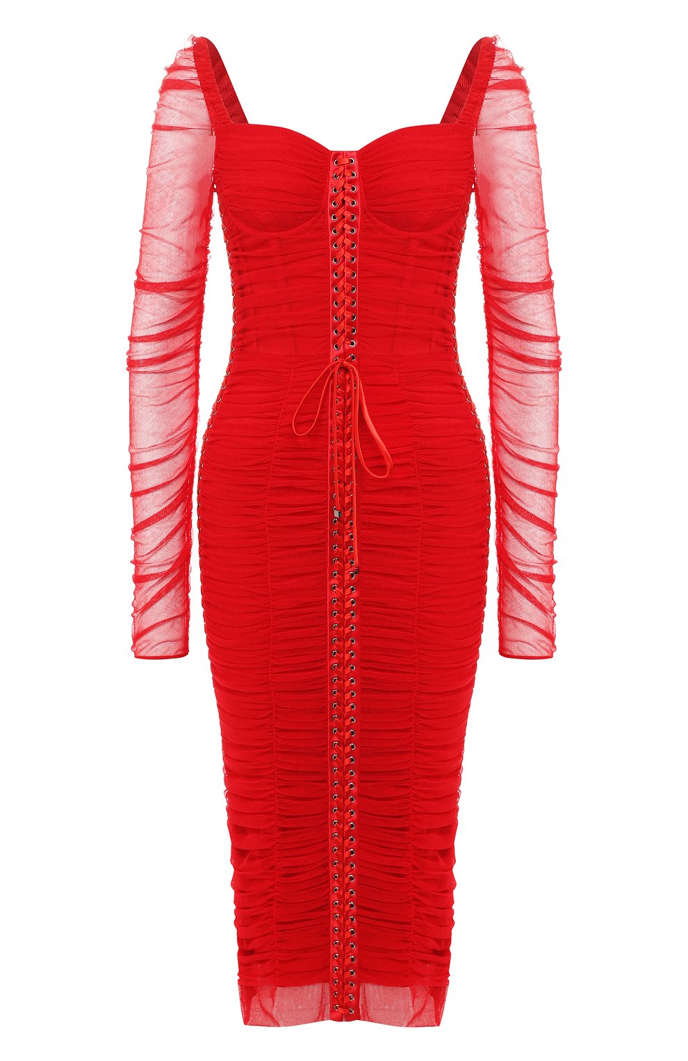 Платье из смеси шелка и хлопка DOLCE & GABBANA, арт. F6C20T/FLEAA, фото 1