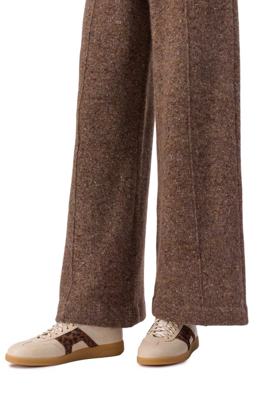 Замшевые кеды Santoni WBPG61430FARPAVA Бежевый  WBPG61430FARPAVA Фото 2