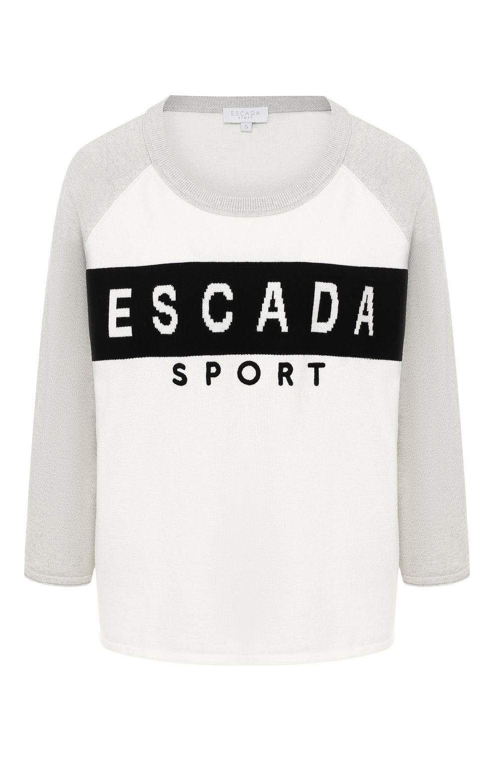 Пуловер из смеси хлопка и кашемира ESCADA SPORT серого цвета по цене 37350 руб., арт. 5029259, фото 1 Пуловер из смеси хлопка и кашемира ESCADA SPORT, арт. 5029259, фото 1