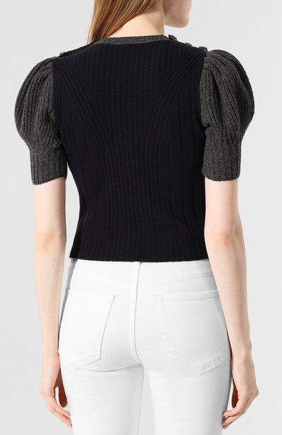 Шерстяной топ ALEXANDER MCQUEEN серого цвета по цене 118000 руб., арт. 595022/Q1AK3, фото 4 Шерстяной топ ALEXANDER MCQUEEN, арт. 595022/Q1AK3, фото 4