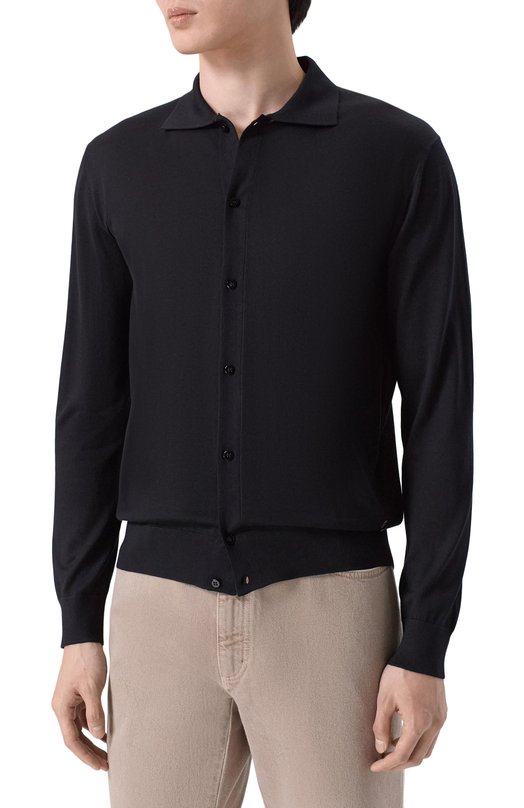 Рубашка из кашемира и шерсти Stefano Ricci W505506PAL/W26150_001 Чёрный  W505506PAL/W26150_001 Фото 3