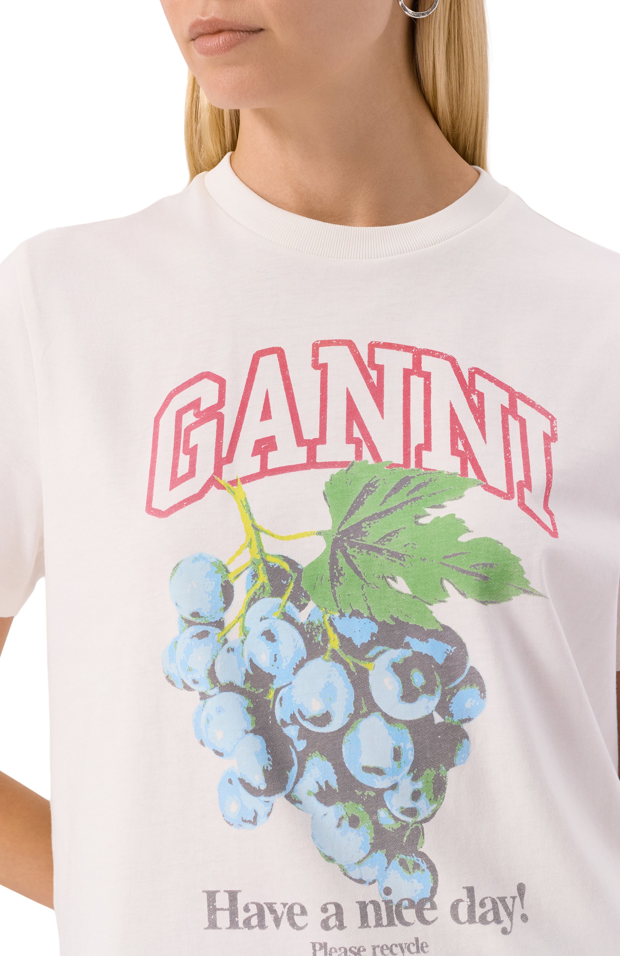 Хлопковая футболка GANNI, арт. T4230, фото 5
