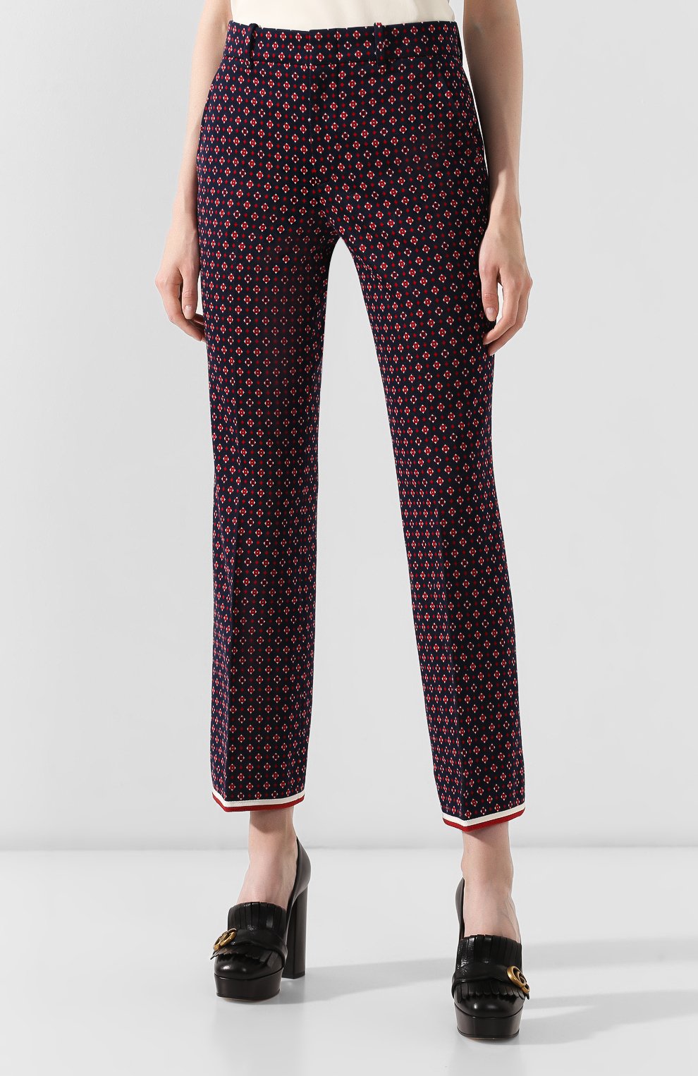 Хлопковые брюки GUCCI разноцветного цвета по цене 69950 руб., арт. 583647/ZAB7A, фото 3 Хлопковые брюки GUCCI, арт. 583647/ZAB7A, фото 3
