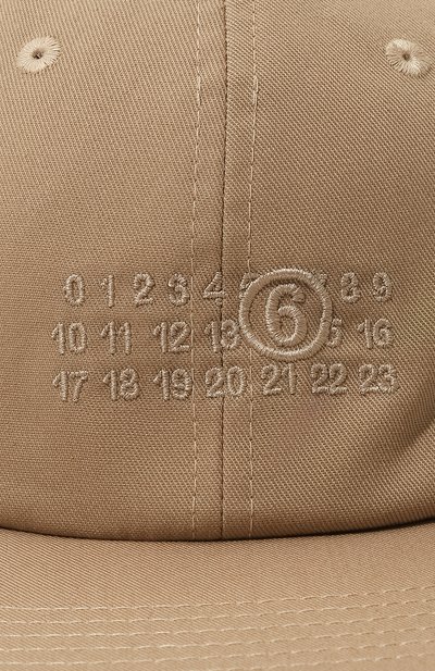 Бейсболка MM6 бежевого цвета по цене 21850 руб., арт. SH0TC0002/S78611, фото 4 Бейсболка MM6, арт. SH0TC0002/S78611, фото 4