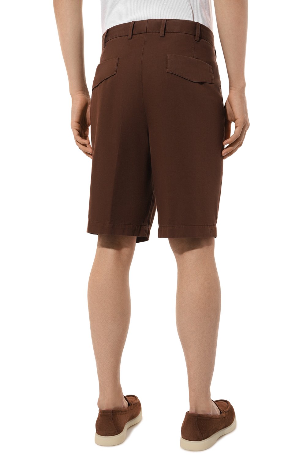 Шорты из хлопка и льна ZEGNA, арт. UDI37A7/TB05, фото 4