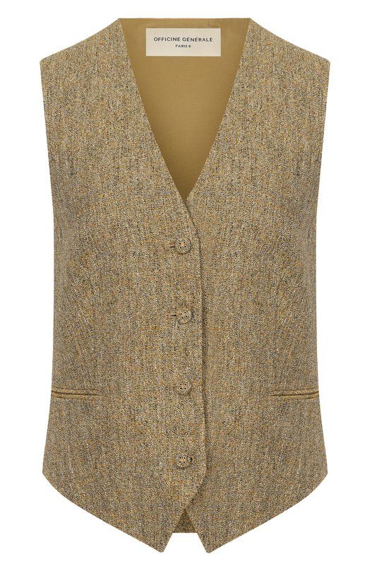 Льняной жилет Officine Generale S26WTLG406 Бежевый S26WTLG406