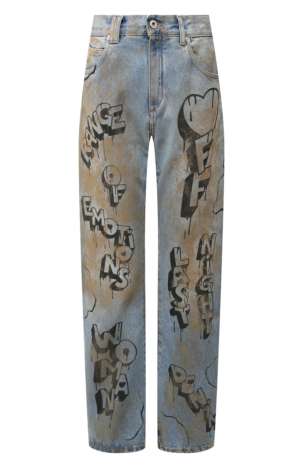 Джинсы OFF-WHITE голубого цвета по цене 46750 руб., арт. 0WYA012F197730627110, фото 1 Джинсы OFF-WHITE, арт. 0WYA012F197730627110, фото 1