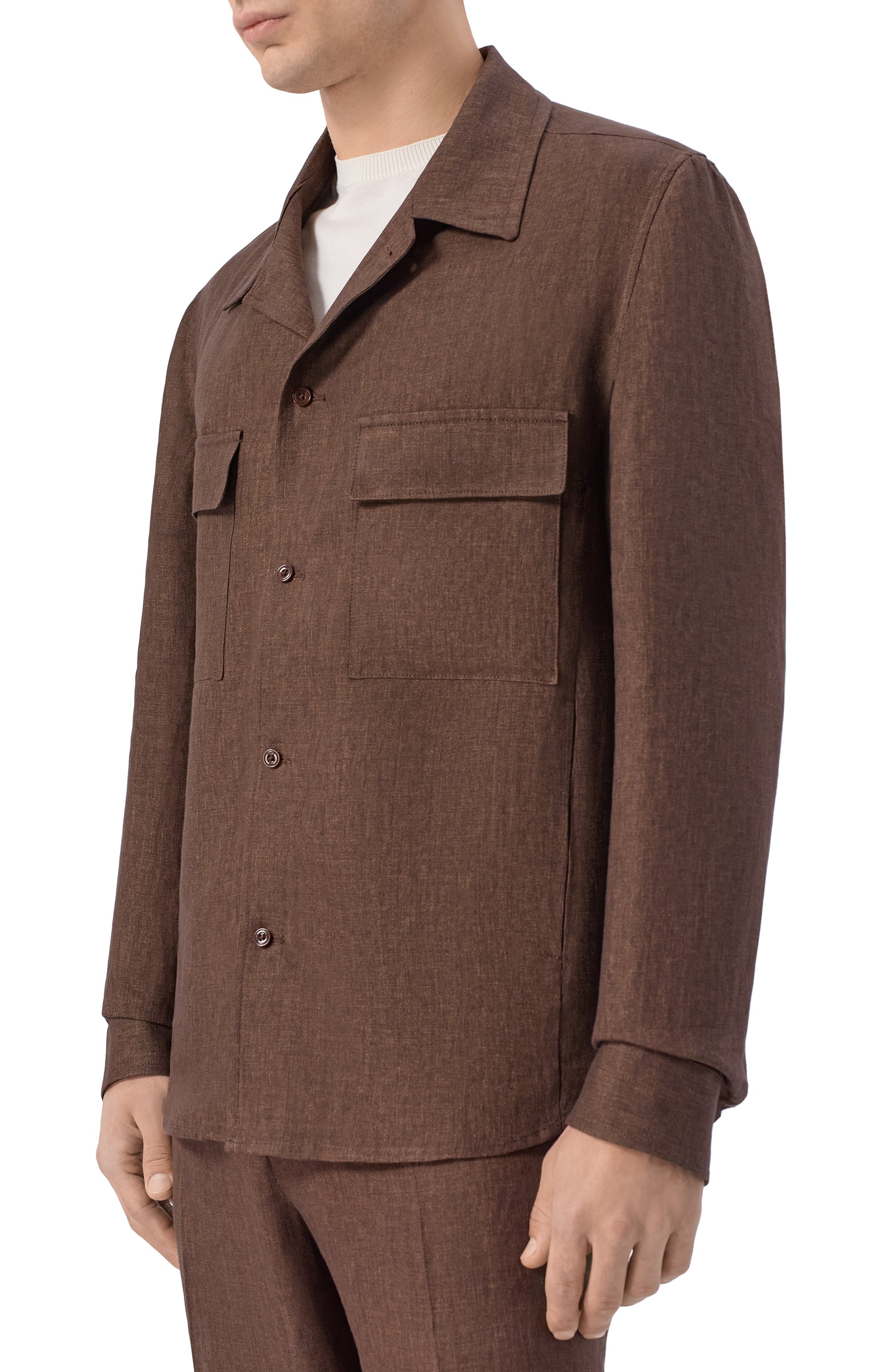 Льняная рубашка ANDREA CAMPAGNA, арт. J0HNAC/300118, фото 3