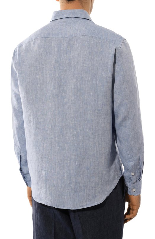 Льняная рубашка Paul&Shark 25413252/XXL Голубой  25413252/XXL Фото 4