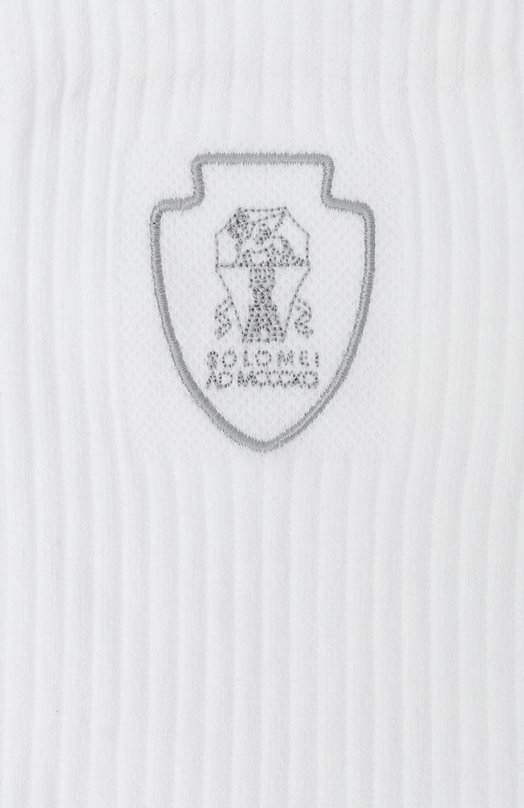 Хлопковые носки Brunello Cucinelli MCS95585T Белый  MCS95585T Фото 2
