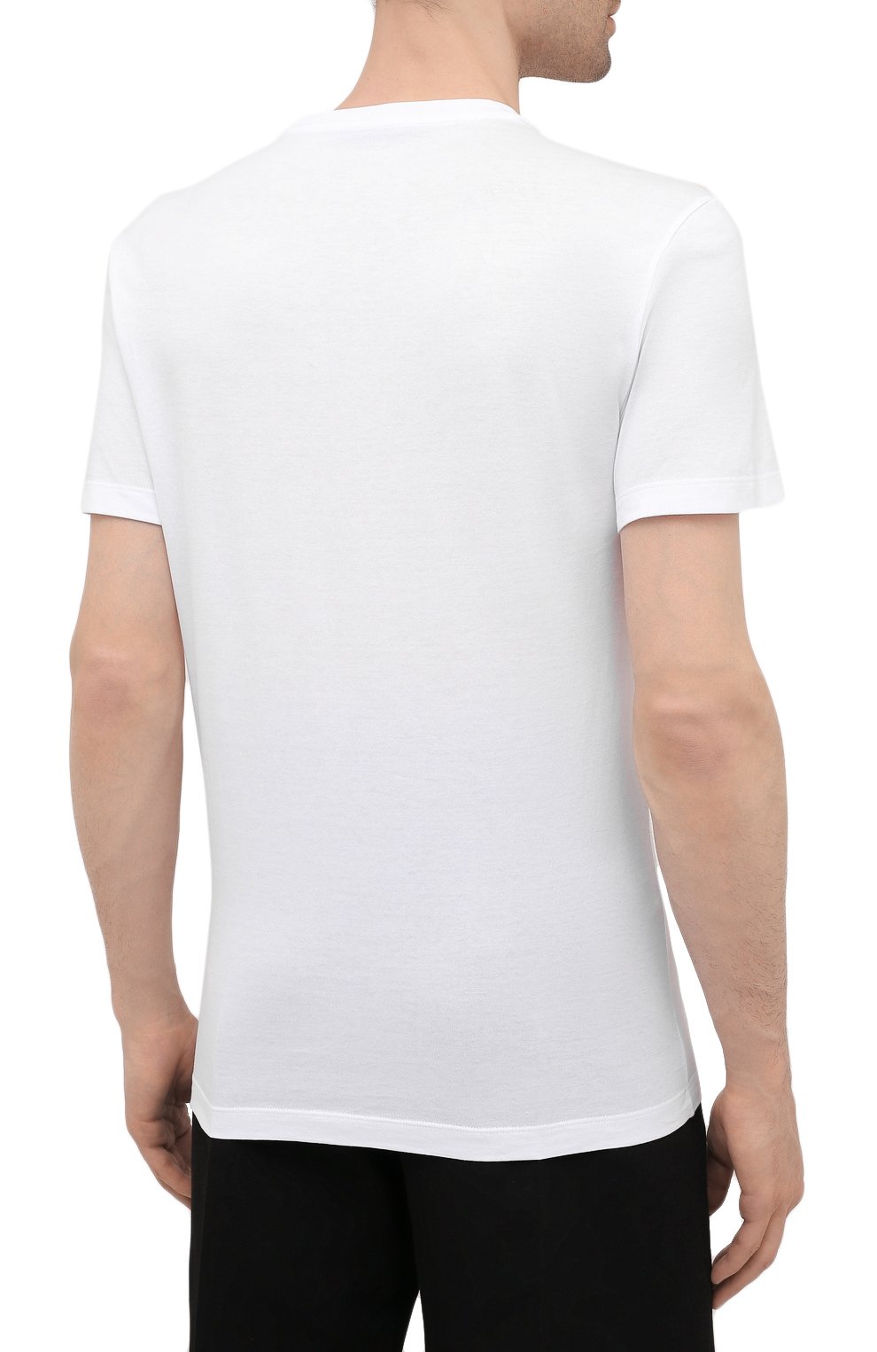 Хлопковая футболка VERSACE белого цвета по цене 43950 руб., арт. 1001295/1A00932, фото 4 Хлопковая футболка VERSACE, арт. 1001295/1A00932, фото 4