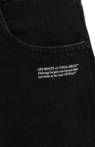 Джинсовые шорты OFF-WHITE черного цвета по цене 51700 руб., арт. 0WYC002E20DEN0011000, фото 5 Джинсовые шорты OFF-WHITE, арт. 0WYC002E20DEN0011000, фото 5