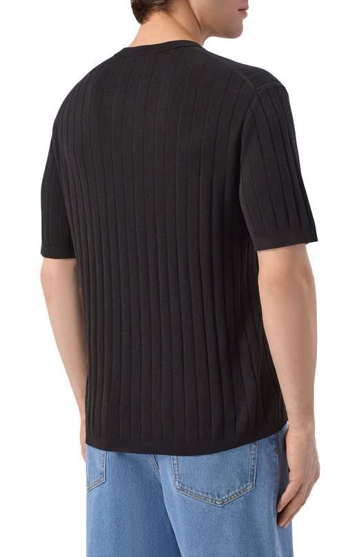 Джемпер из шелка и хлопка 12 STOREEZ 137205 Чёрный  137205 Фото 4