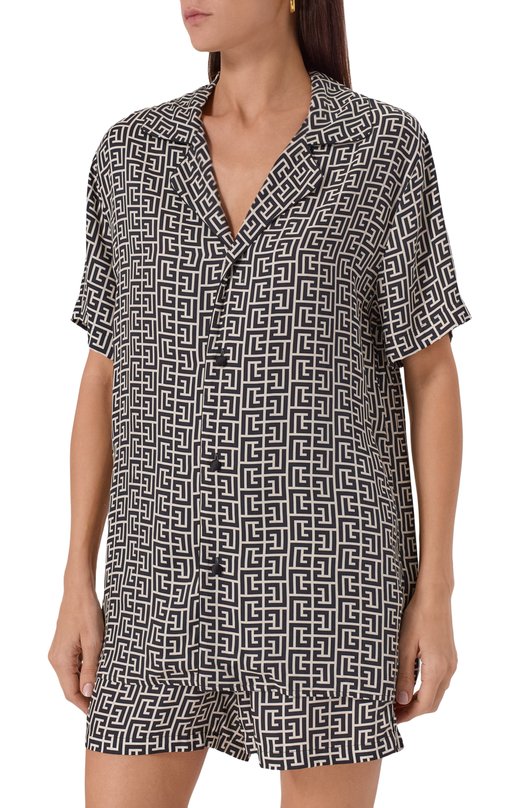 Рубашка из вискозы Balmain CH0HN065/VE93 Разноцветный  CH0HN065/VE93 Фото 3
