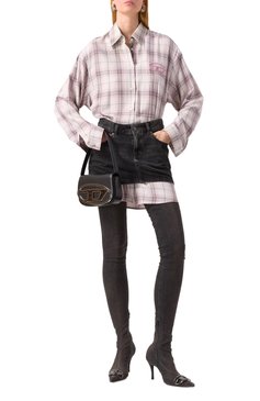 Женские текстильные ботфорты d-venus tbt DIESEL черного цвета, арт. Y03316/P5523 | Фото 2 (Материал внешний: Текстиль; Каблук высота: Высокий; Драгоценные камни: Проставлено; Материал сплава: Проставлено; Материал внутренний: Натуральная кожа; Подошва: Плоская; Каблук тип: Шпилька; Материал утеплителя: Без утеплителя)