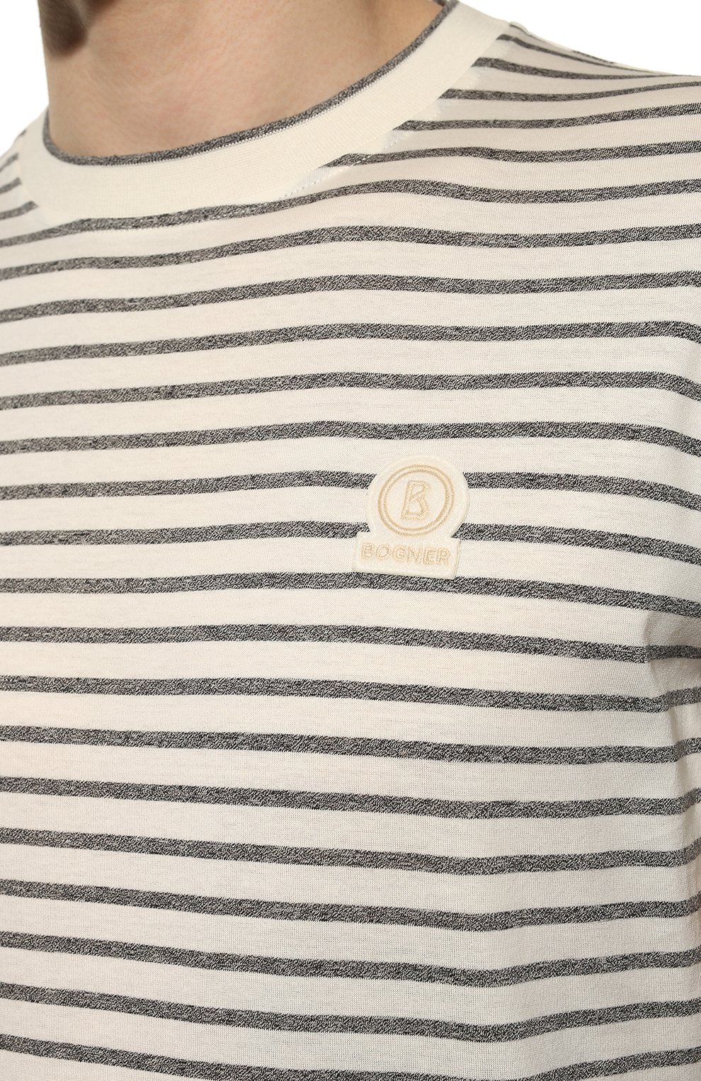 Хлопковая футболка BOGNER кремового цвета по цене 19550 руб., арт. 58147403, фото 5 Хлопковая футболка BOGNER, арт. 58147403, фото 5
