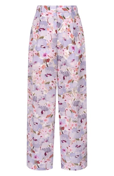 Женские шелковые брюки BALMAIN, арт. GF1PN215/SF37