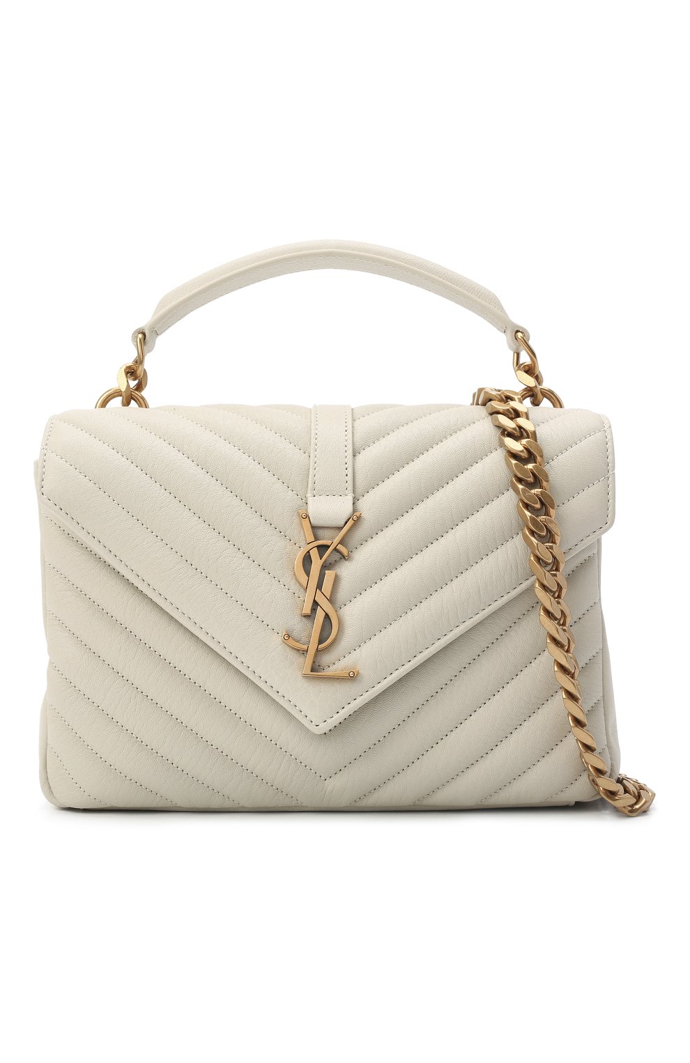 Сумка college medium SAINT LAURENT кремового цвета по цене 339500 руб., арт. 600279/BRM07, фото 7 Сумка college medium SAINT LAURENT, арт. 600279/BRM07, фото 7