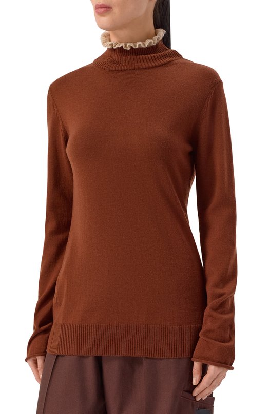 Шерстяная водолазка Undercover UC2E8901 Коричневый  UC2E8901 Фото 3