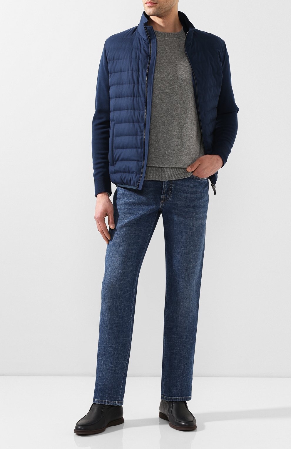 Кожаные ботинки open walk LORO PIANA, арт. FAI5538, фото 2