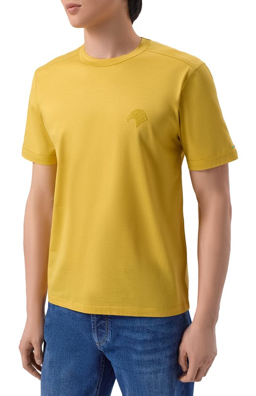 Хлопковая футболка Stefano Ricci MNH6105150/TE0001 Жёлтый  MNH6105150/TE0001 Фото 3