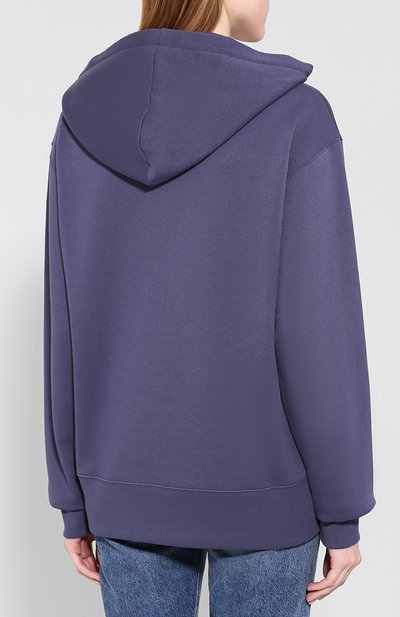 Хлопковое худи ACNE STUDIOS синего цвета по цене 39950 руб., арт. 2HK173/W, фото 4 Хлопковое худи ACNE STUDIOS, арт. 2HK173/W, фото 4