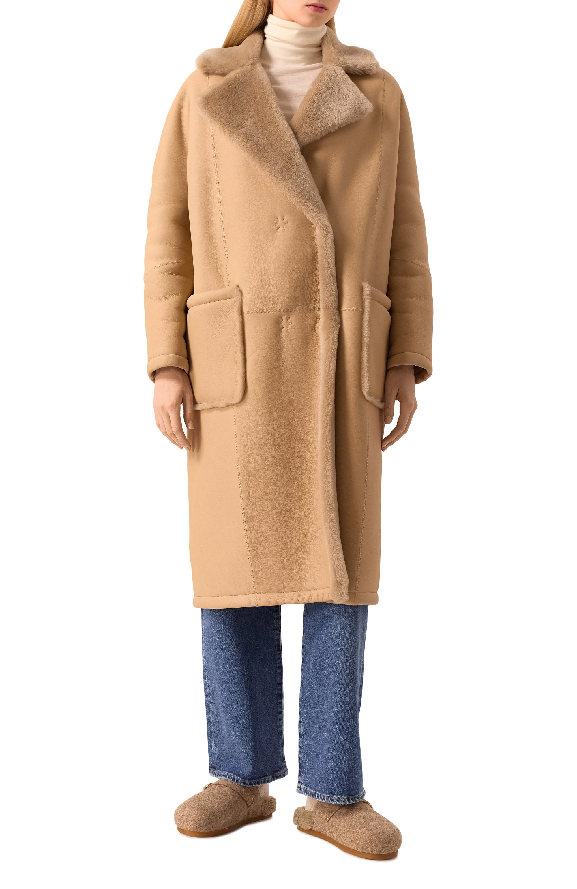 Дубленка из овчины LUDA NIKISHINA, арт. FC/FEDRA/NP-MR/BIEGE, фото 3