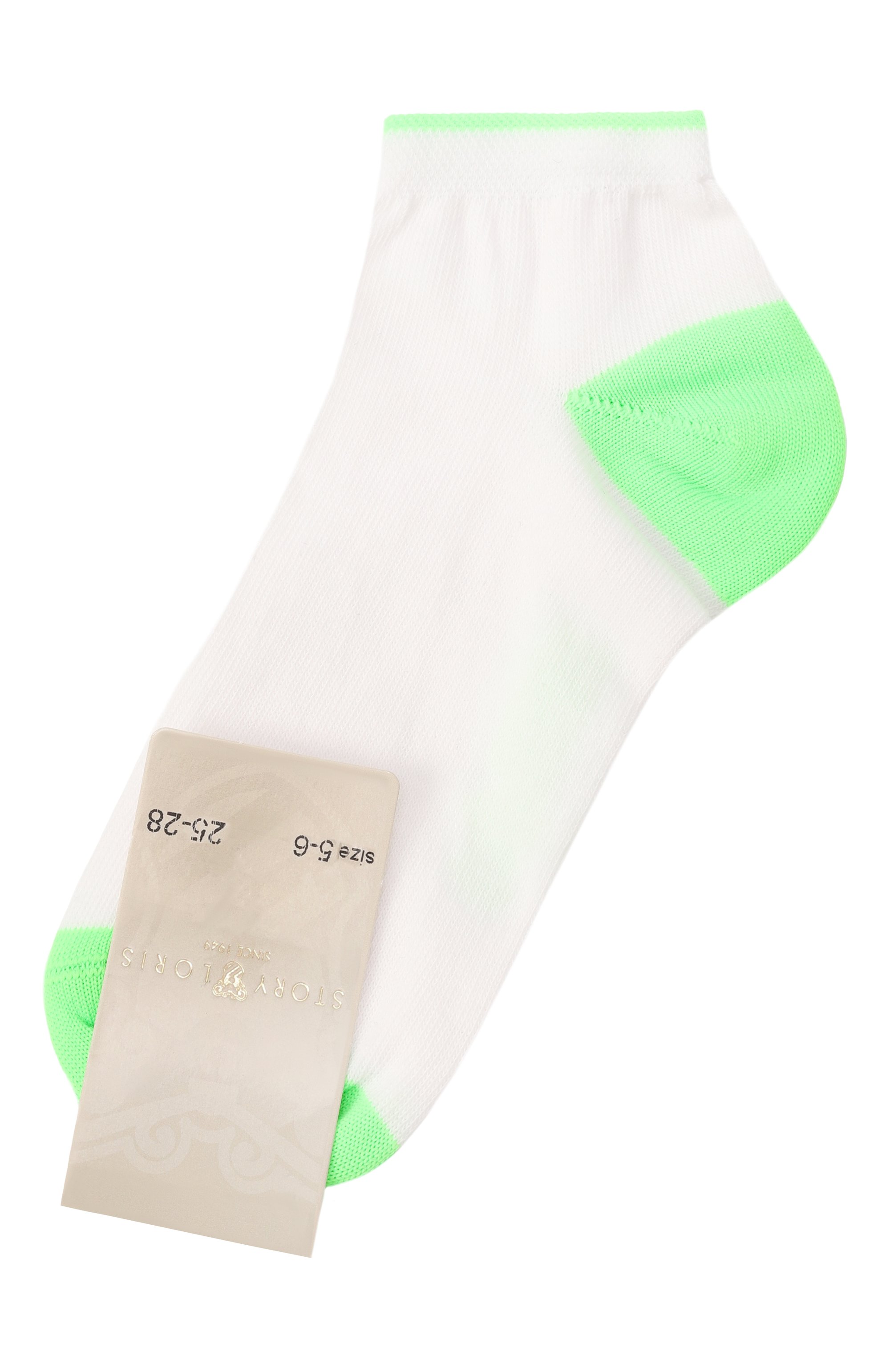 Хлопковые носки STORY LORIS белого цвета по цене 2550 руб., арт. 6981/8, фото 1 Хлопковые носки STORY LORIS, арт. 6981/8, фото 1