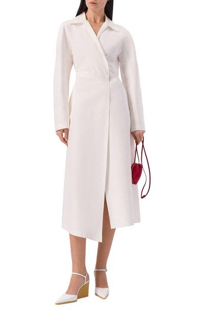 Кожаные туфли ALAIA белого цвета по цене 125500 руб., арт. AA3E3004I122, фото 3 Кожаные туфли ALAIA, арт. AA3E3004I122, фото 3