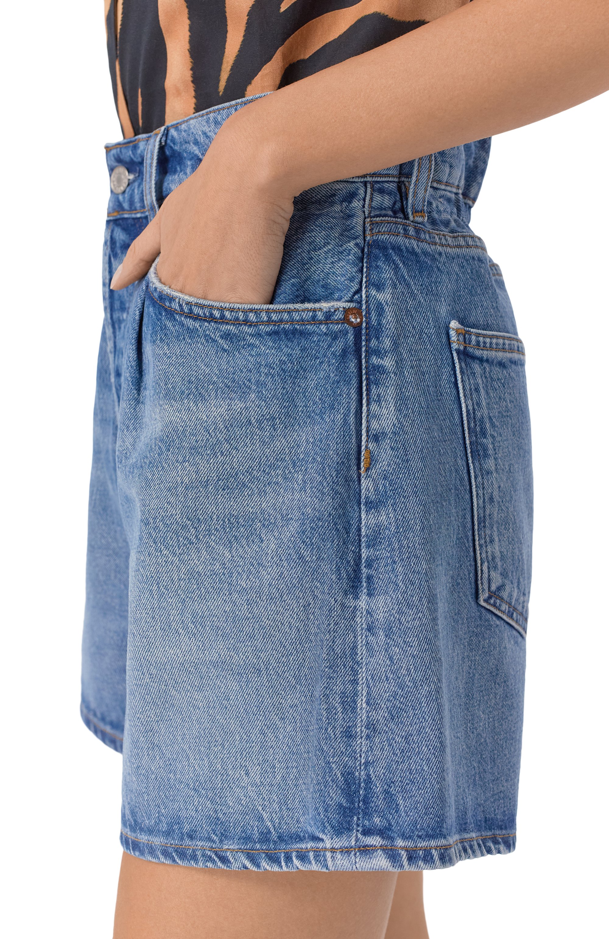 Джинсовые шорты lyonne AGOLDE, арт. A92481885, фото 5