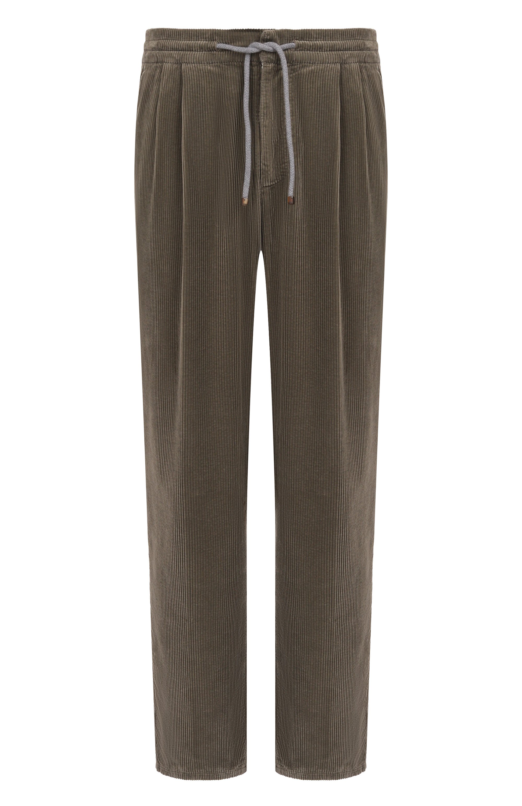 Вельветовые брюки BRUNELLO CUCINELLI хаки цвета по цене 143500 руб., арт. M280UE1710, фото 1 Вельветовые брюки BRUNELLO CUCINELLI, арт. M280UE1710, фото 1