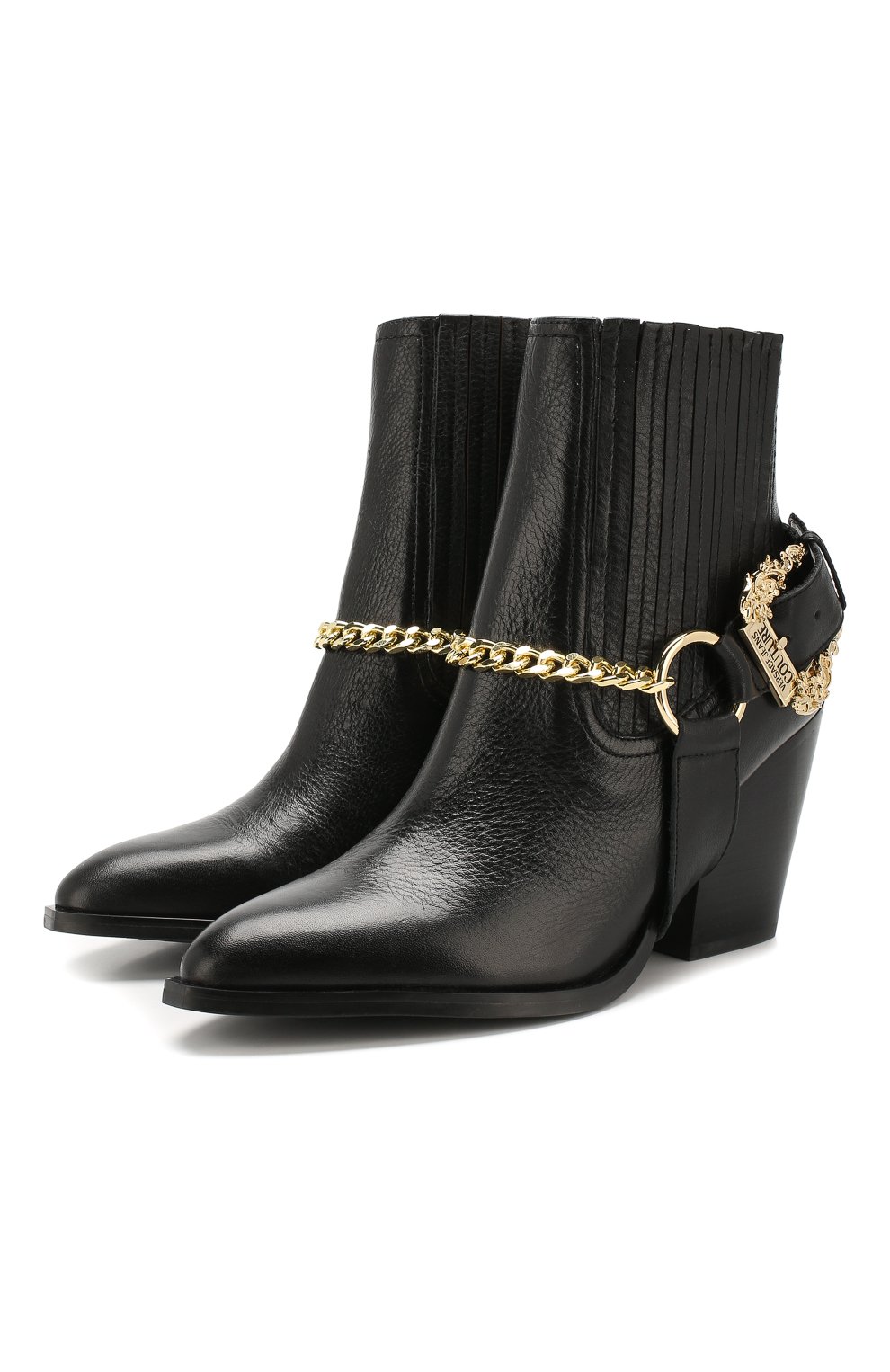 Кожаные ботильоны VERSACE JEANS COUTURE, арт. E0VUBS10-LINEA F0ND0 CAMPER0S L DIS. 1/71161, фото 1